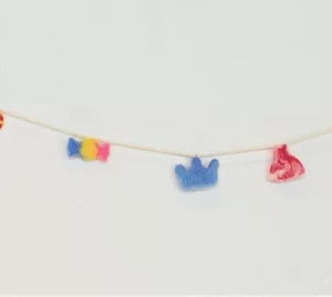 羊毛フェルト　ガーランド　パステルカラー fg-10