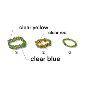 ビーズリング　３点セット　ba-17
